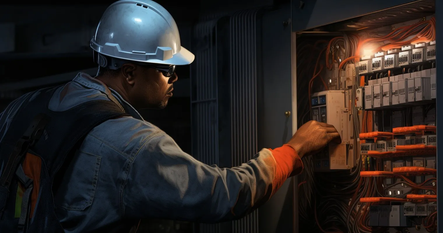 Electrical Worker Using Listed Through Penetration