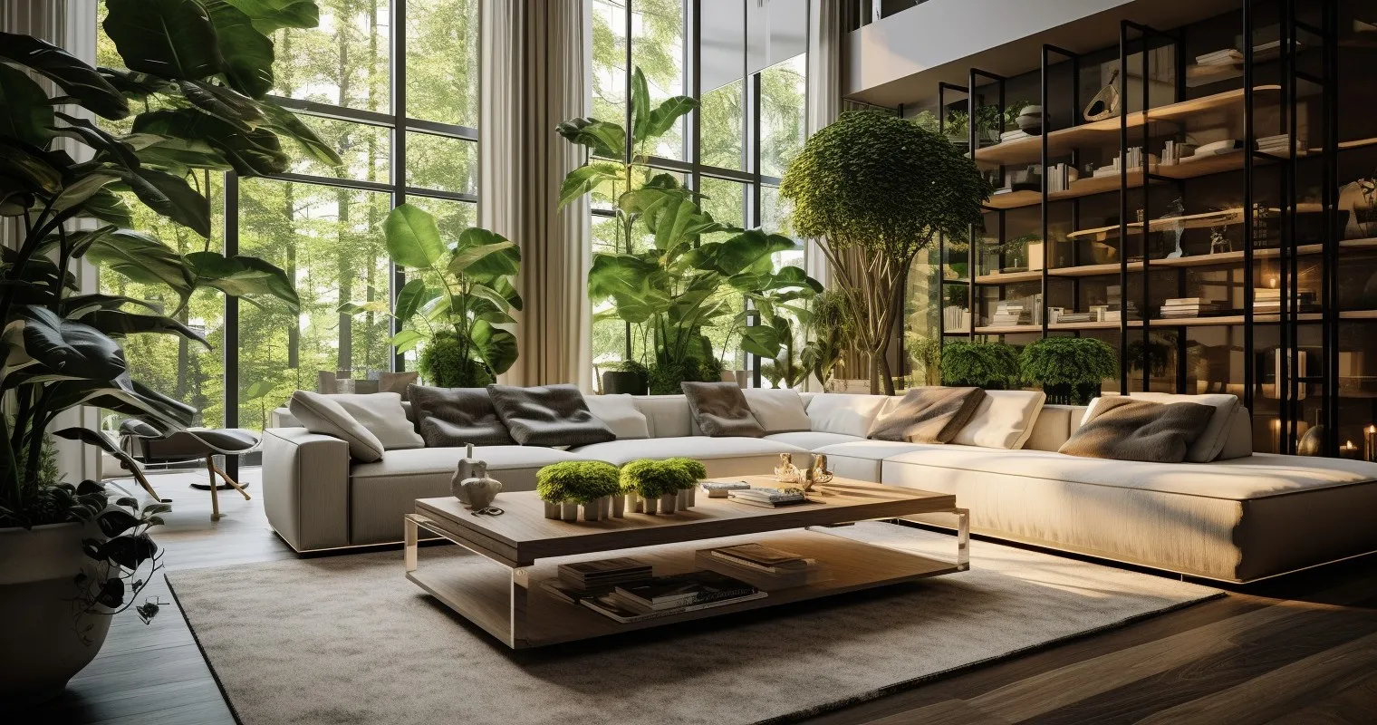 Elegant home decor with fly-repelling plants