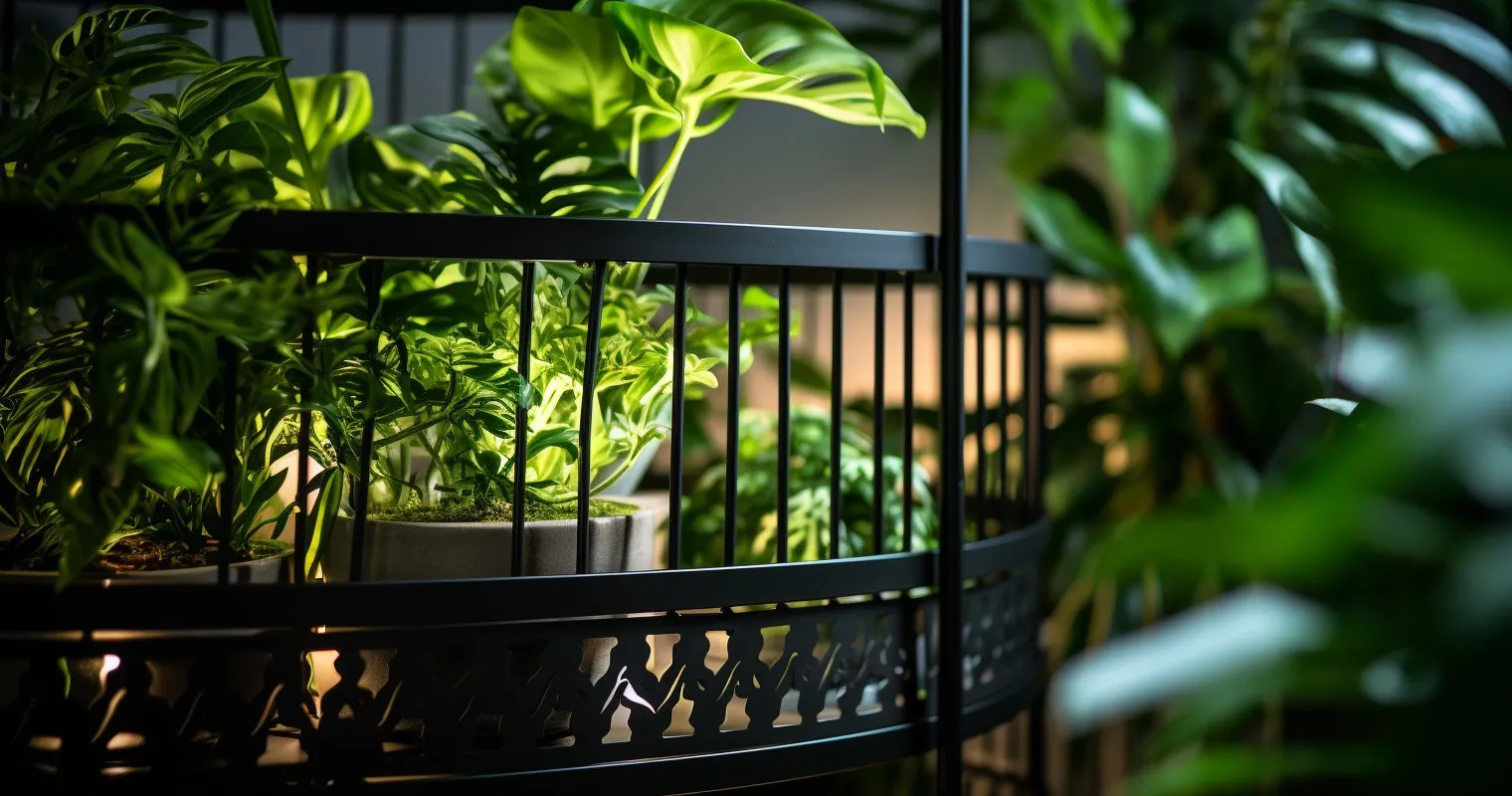 Elevated Plant Stand With Playpen Barrier