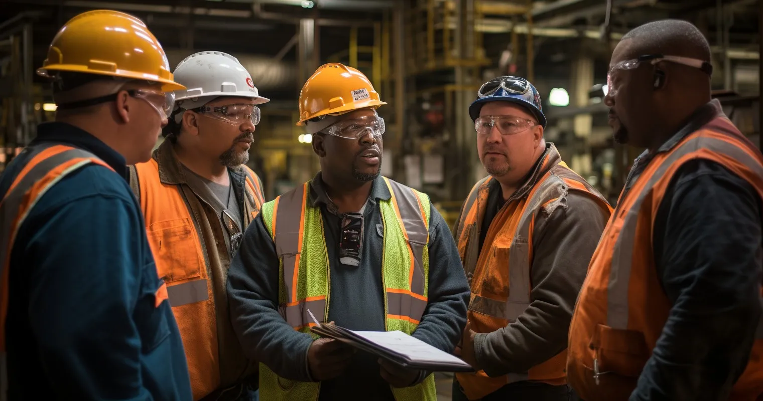 Employees Engaged In Safety Training