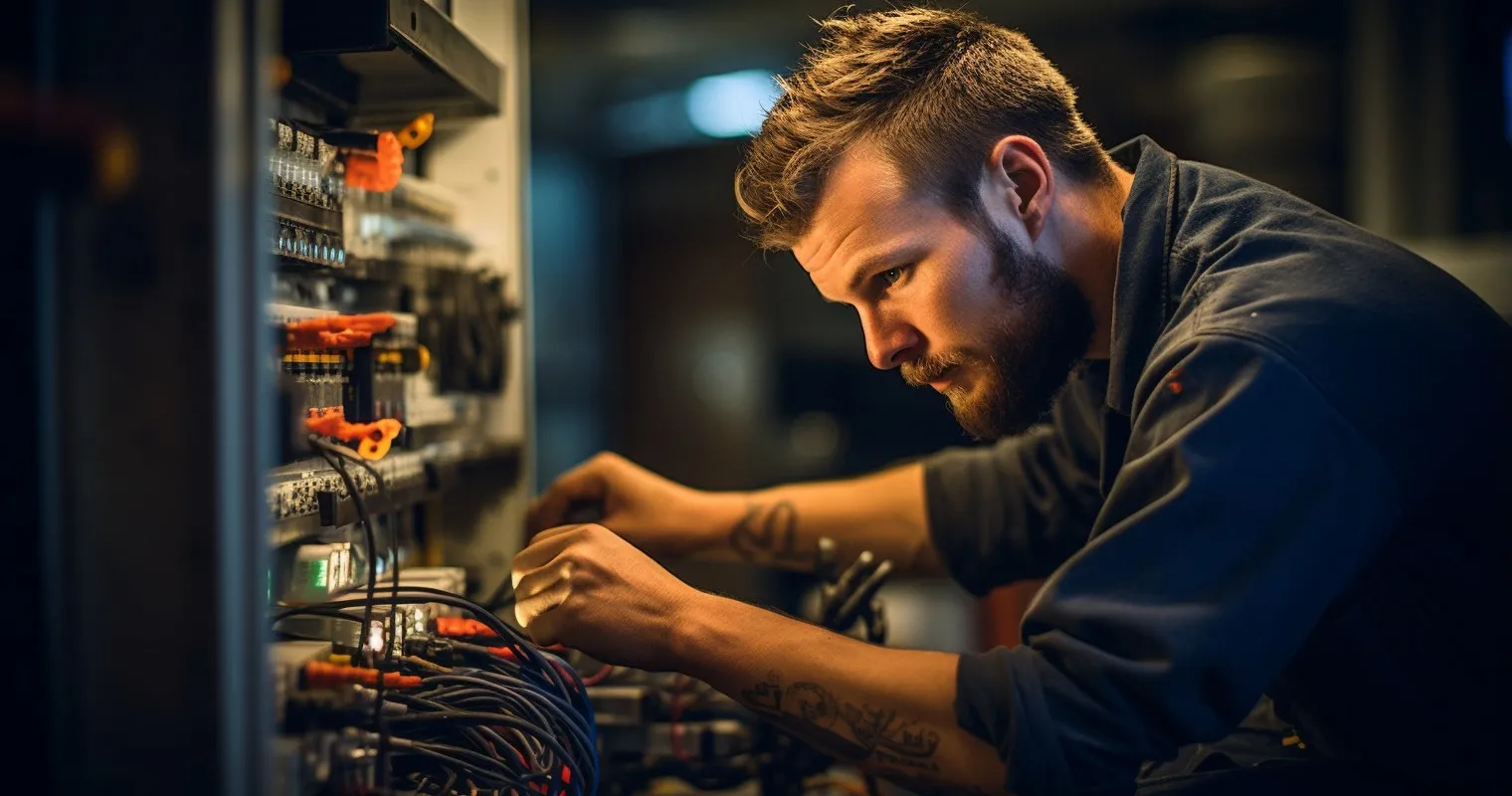 Engineer Assembling Low Voltage System