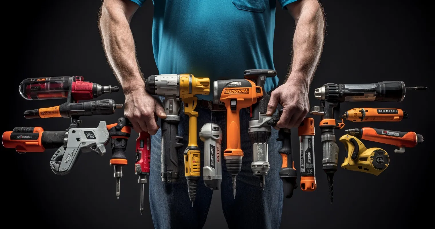 Evolution Power Tools Product Range in Hands