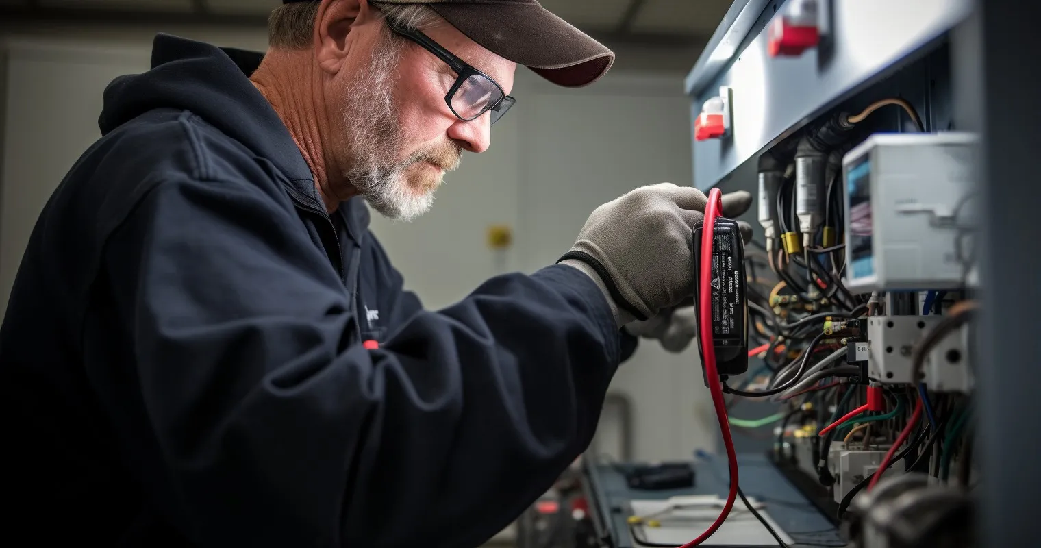 Expert Technician Examining Pressure Switch