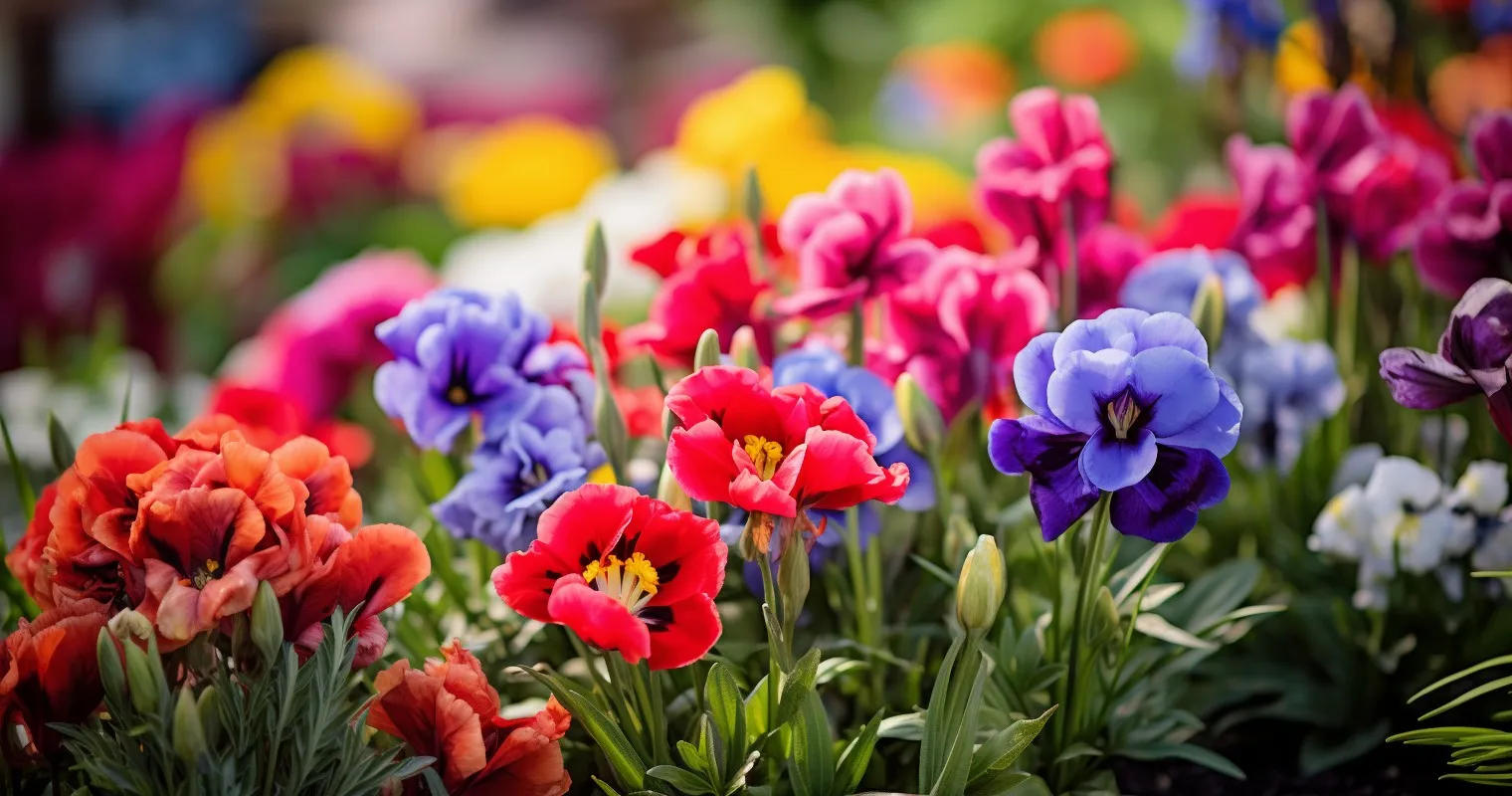 Exquisite Flower Bed with Colorful Perennials