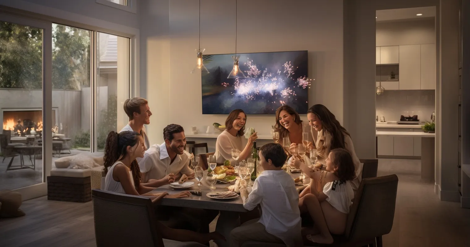 Family Celebrating New Home