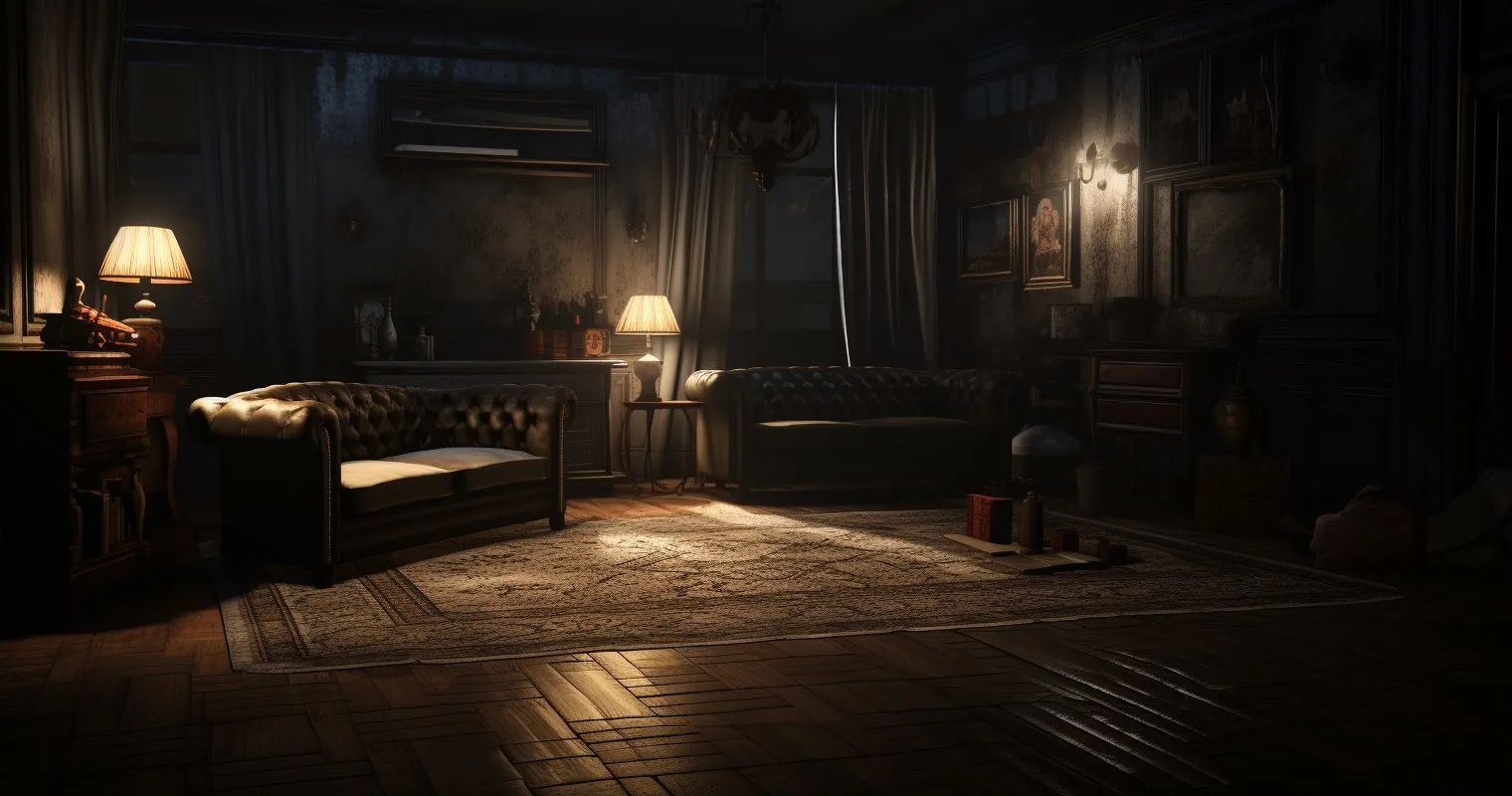 Flickering Lights in a Dim Room