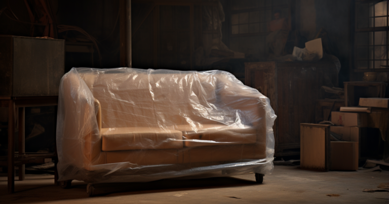 Furniture Being Carefully Shrink-Wrapped