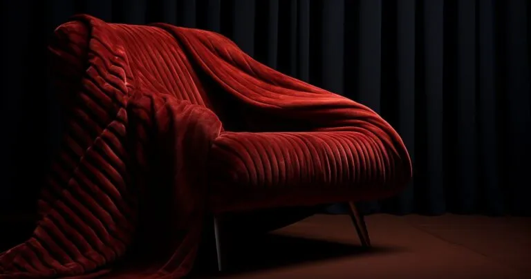 Furniture Wrapped In Protective Moving Blanket