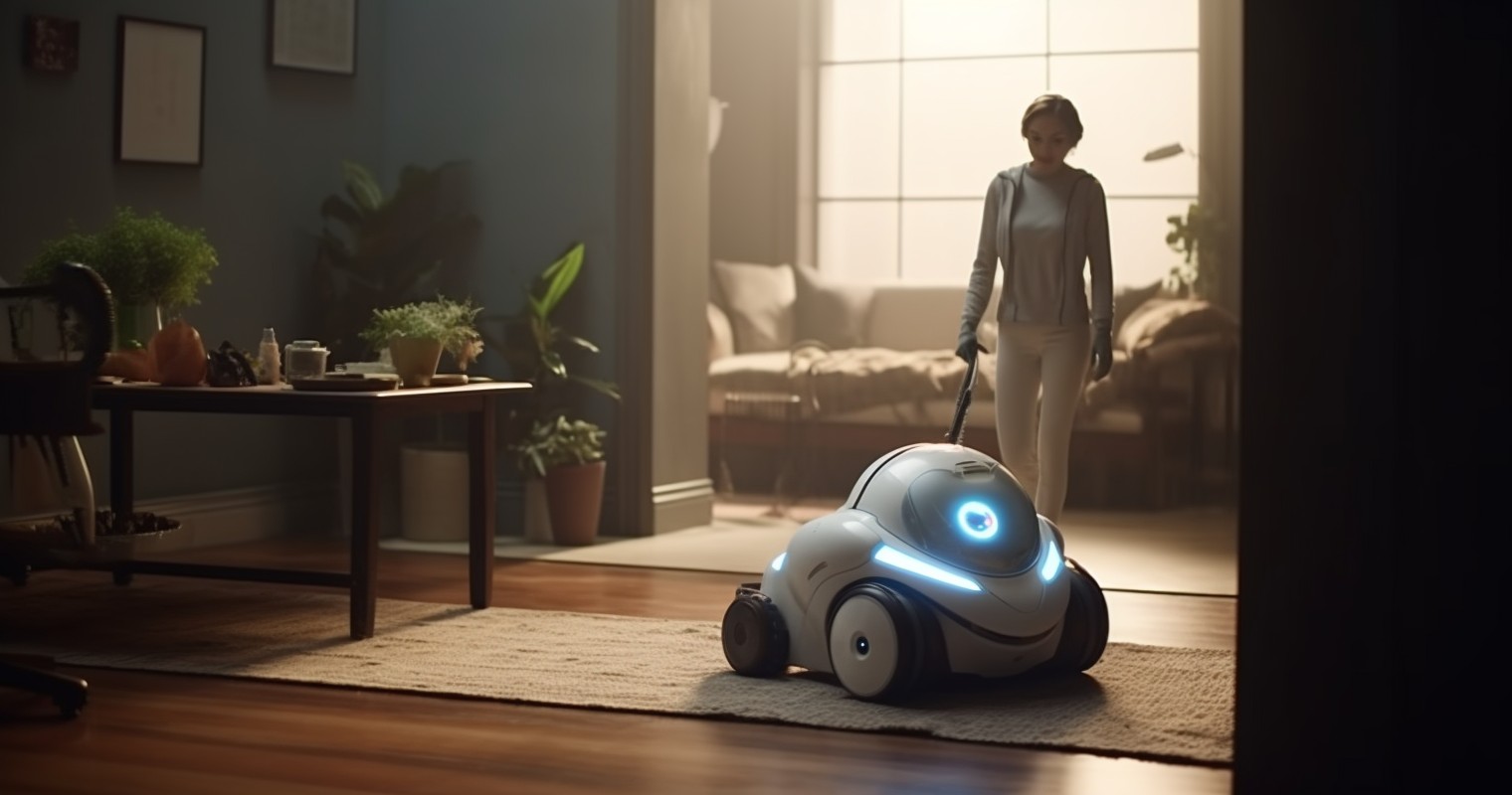 Futuristic Cleaning Robot Prototype