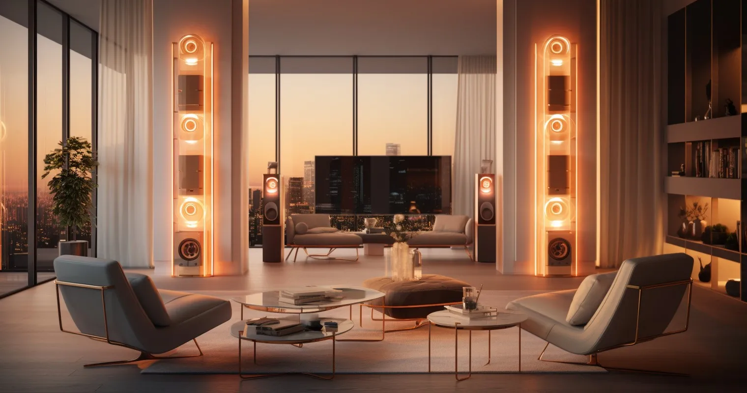 Futuristic Smart Home With Copper Wiring Integration