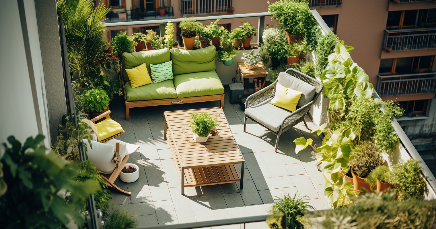 Green Oasis In Urban Setting