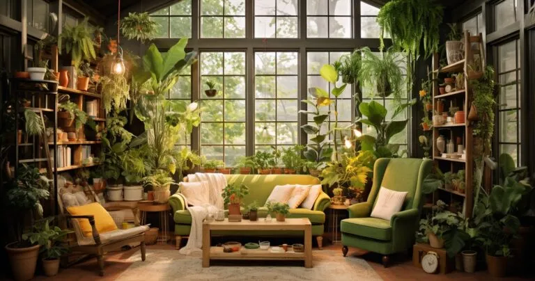 Green Paradise With Lush Houseplants