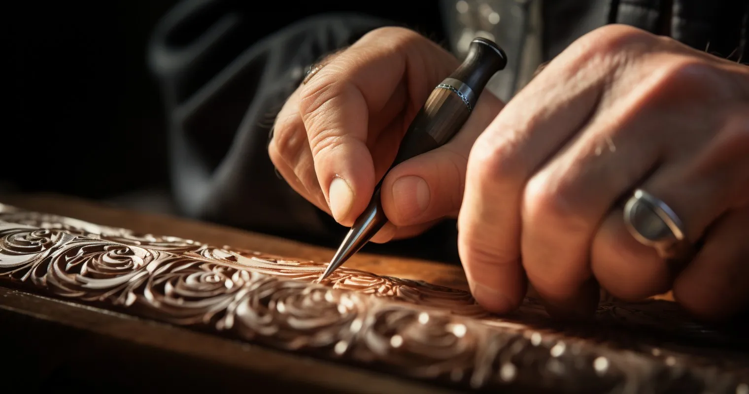 Hand Engraving Unique Identifier on a Power Tool