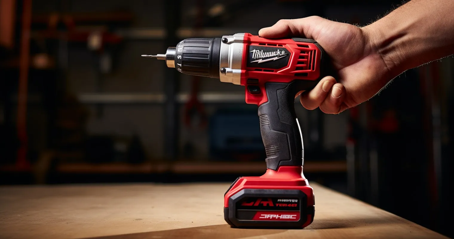 Hand holding Registered Milwaukee Tool