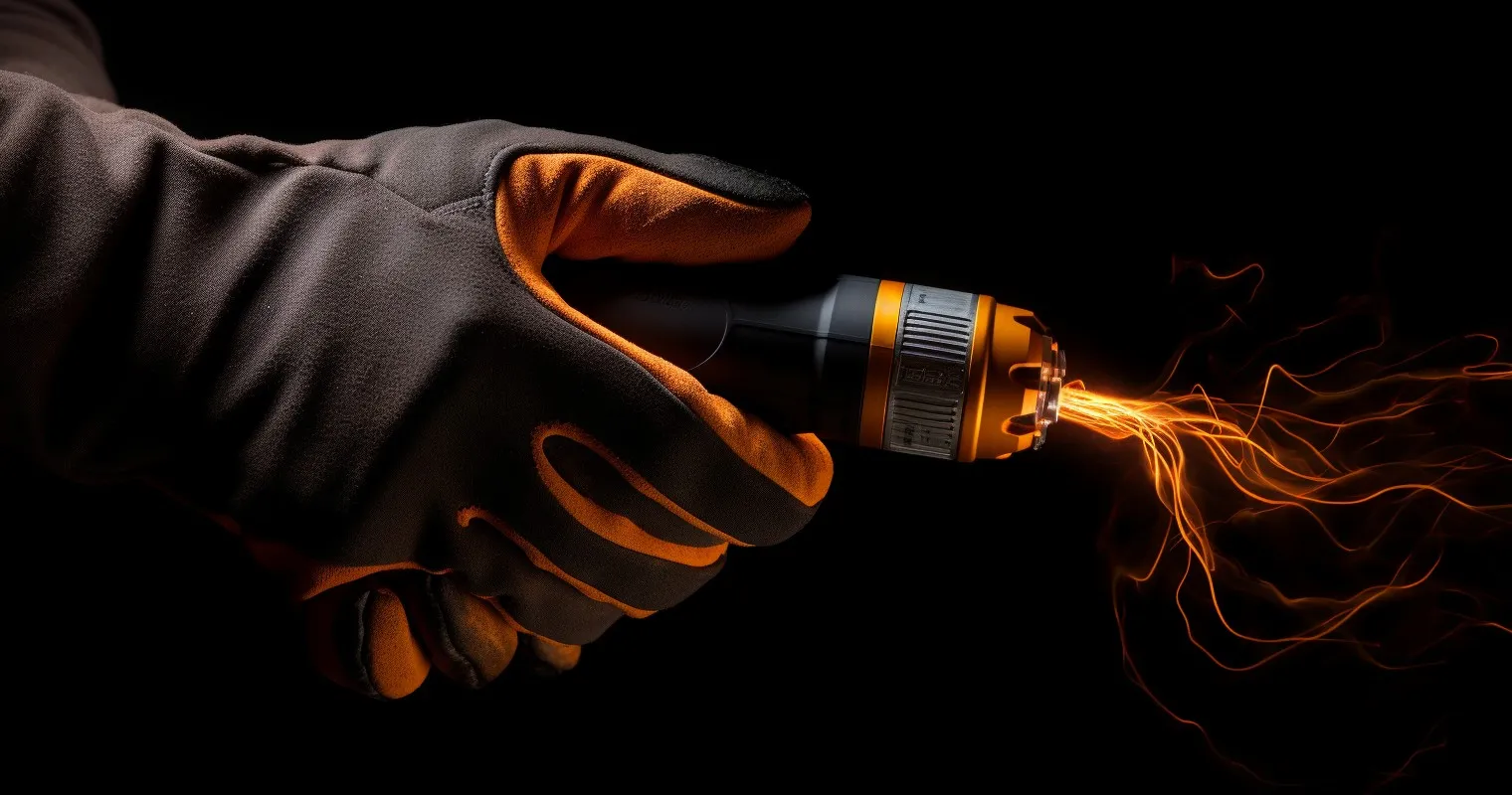 Hand holding a Heat Gun