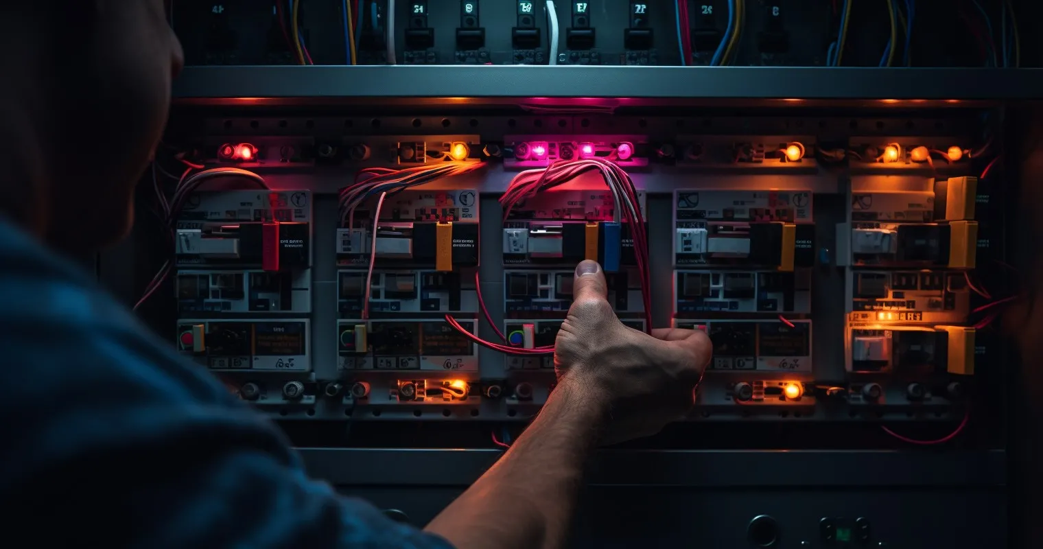 Hands Identifying Circuit Breakers