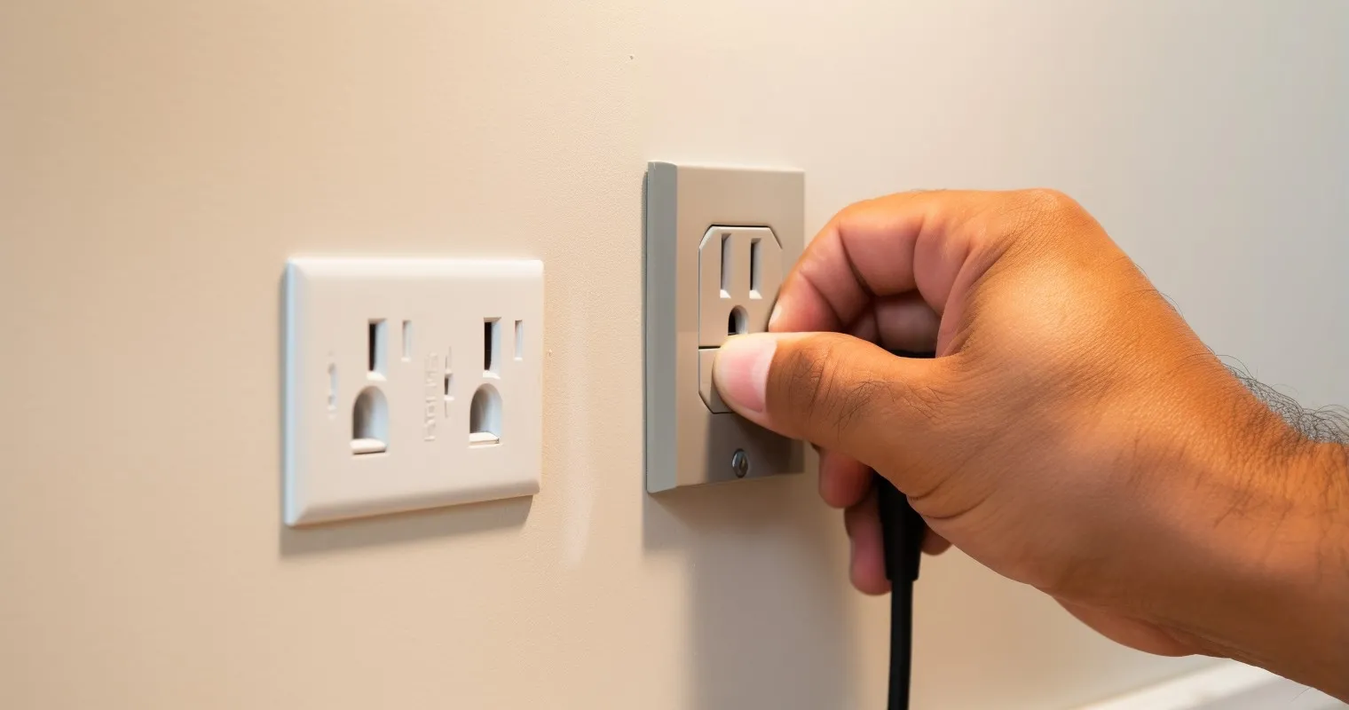 Hands Replacing Outlet
