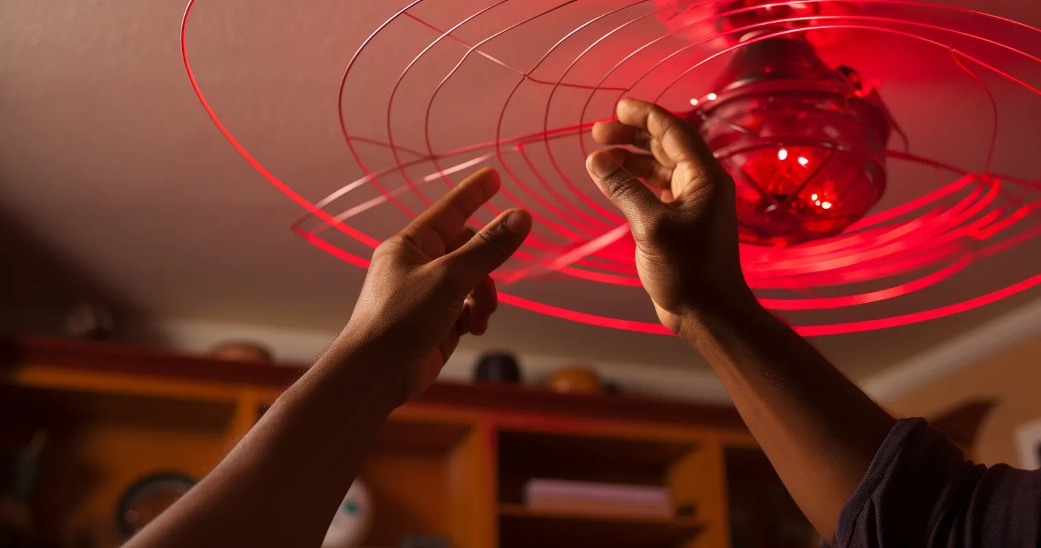 Hands-on ceiling fan wiring with red wire