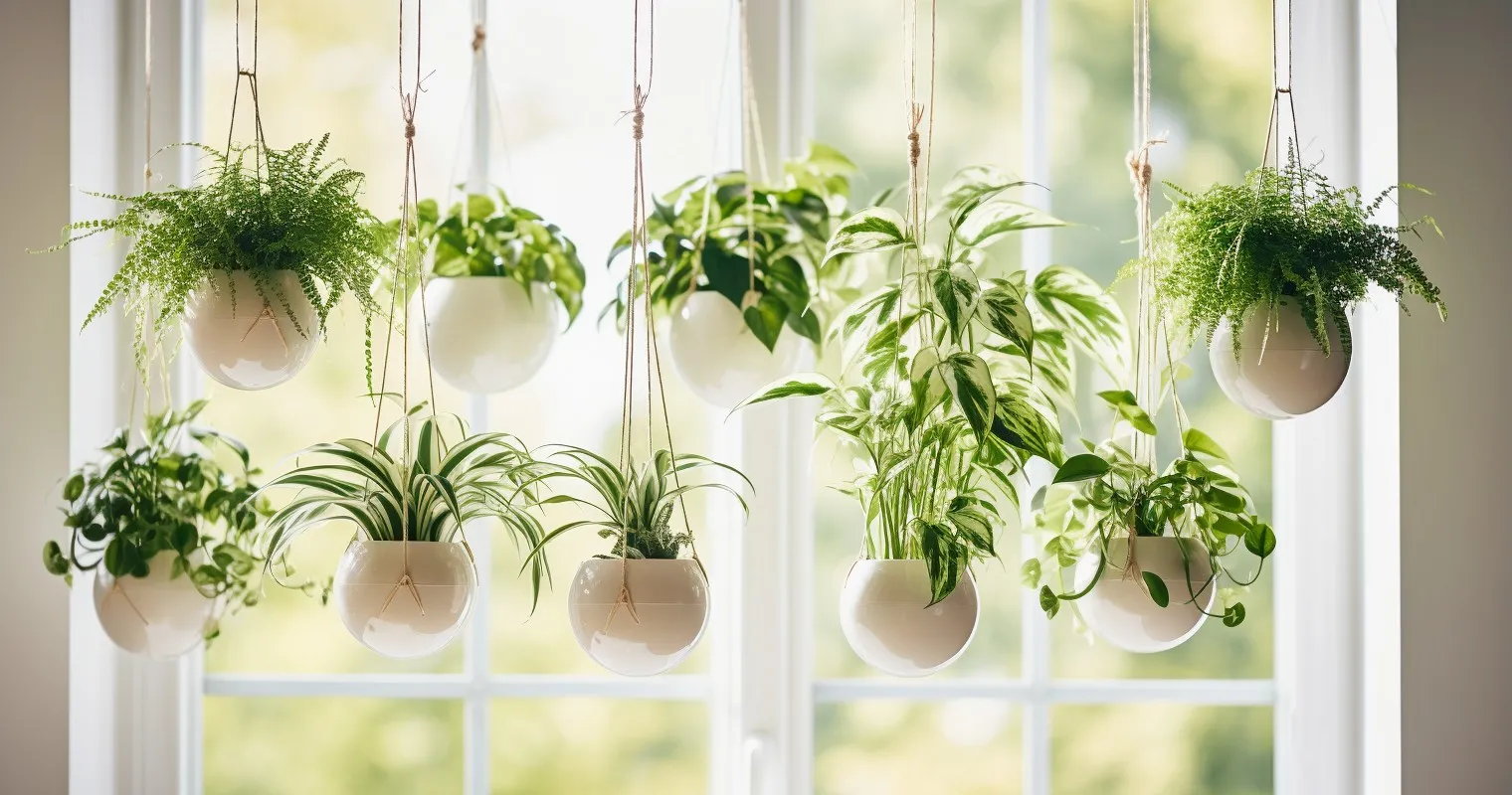 Hanging planters as cat deterrents, elegant decor