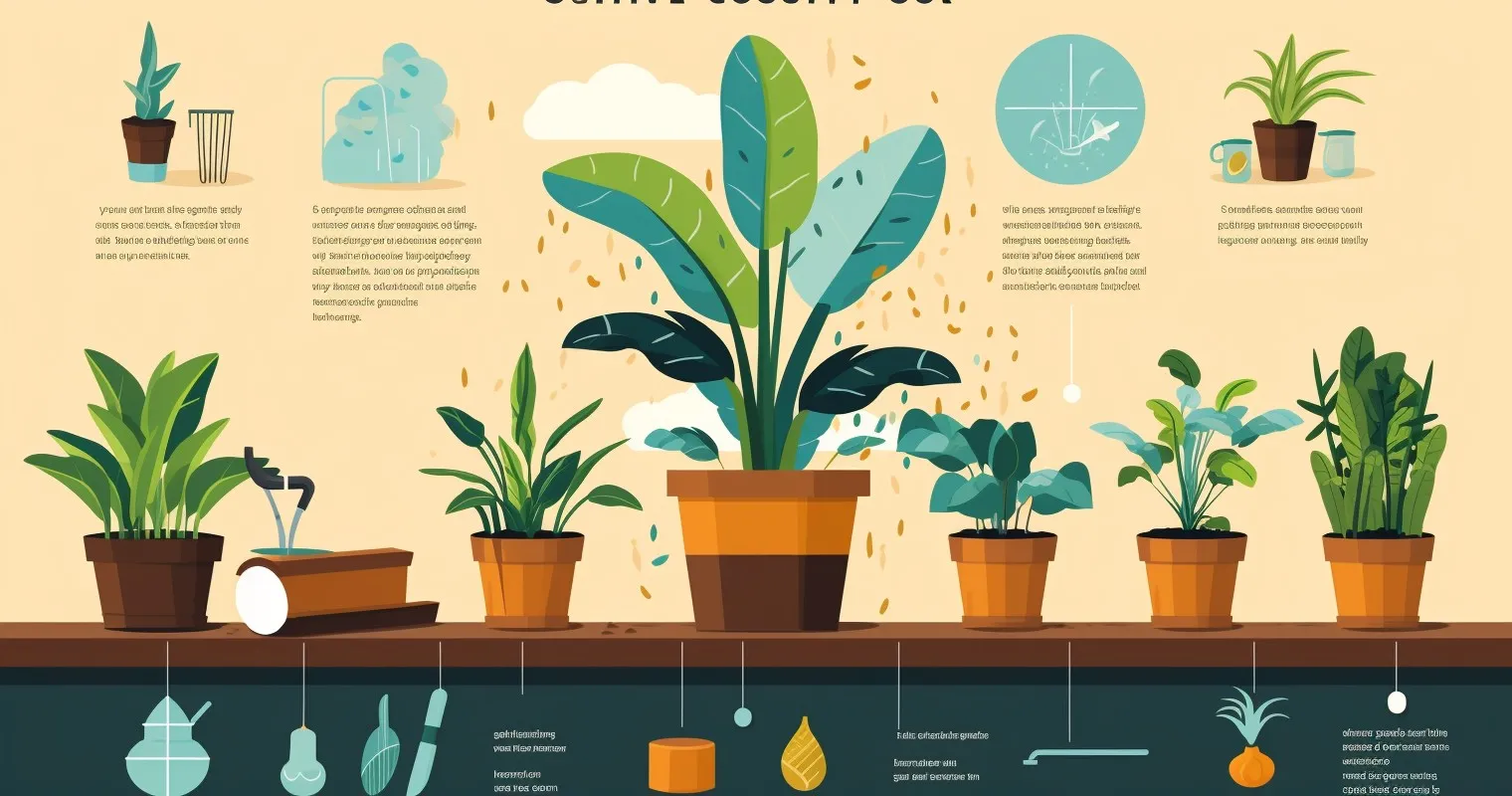 Healthy Houseplant Soil Tips Illustration