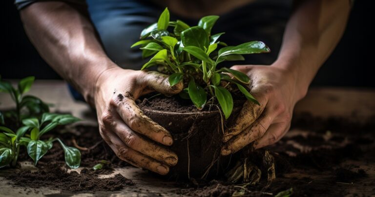 Healthy Indoor Plant Transplanting