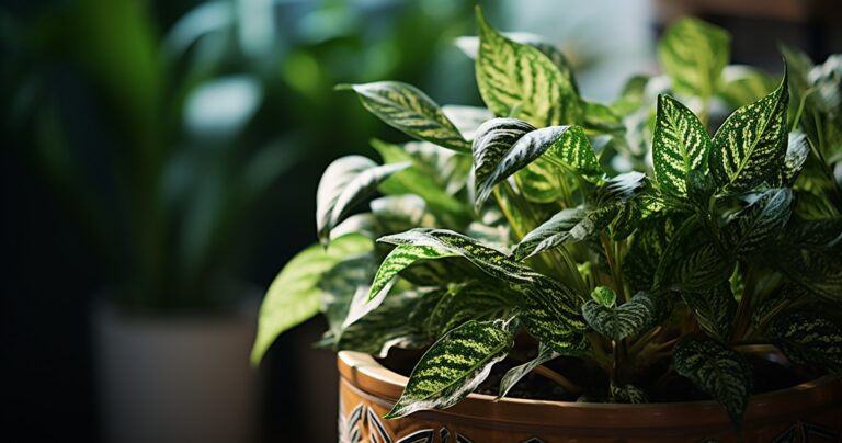 Healthy houseplant surrounded by nematodes