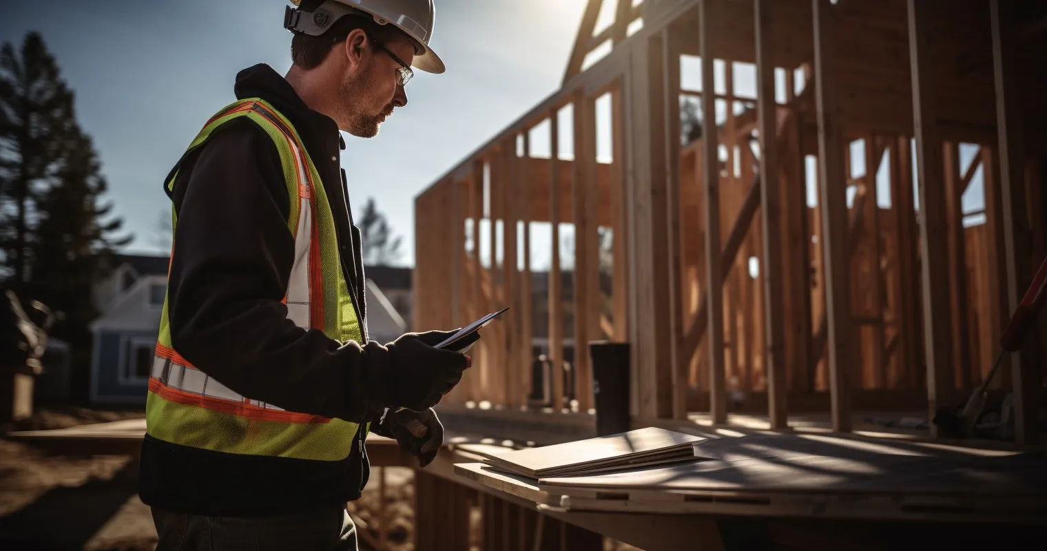 Home Inspector Examining New Home