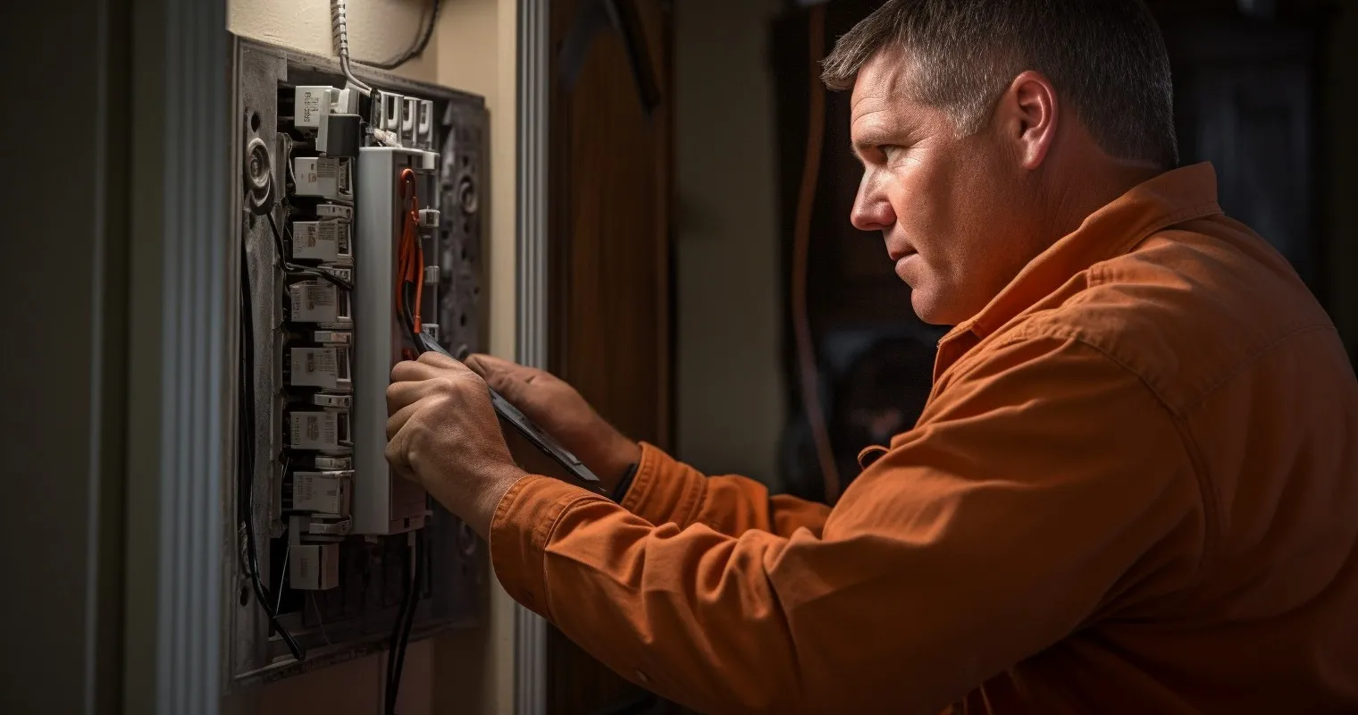 Homeowner Resetting a Tripped Breaker