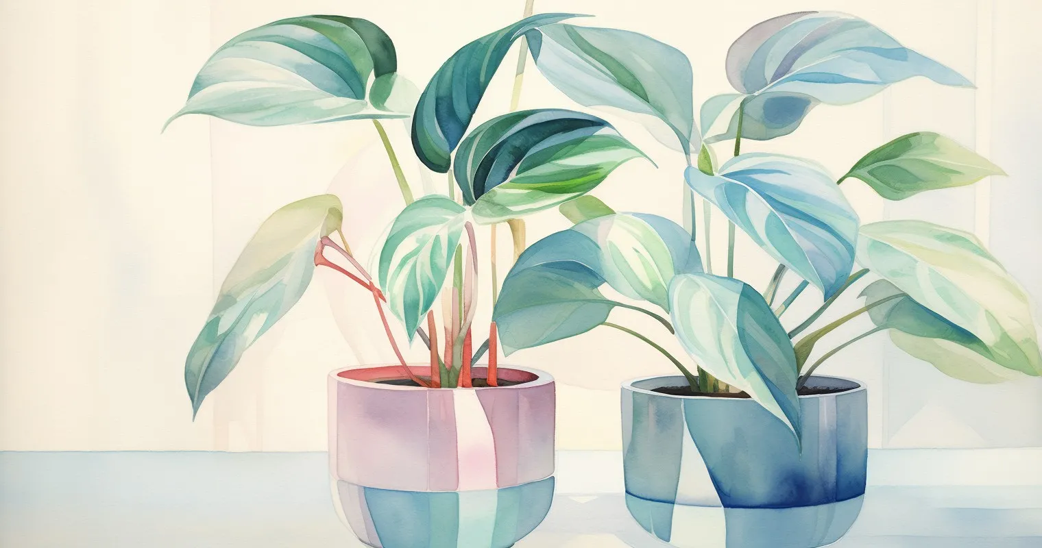 Houseplant Divided Into Twins