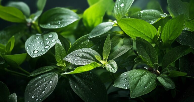 Houseplant with gnats hovering above