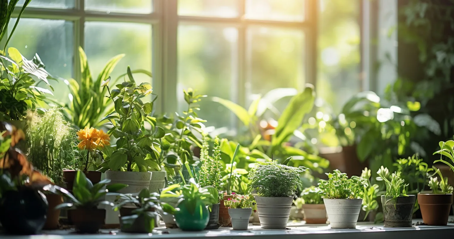 Houseplants Basking In Natural Light