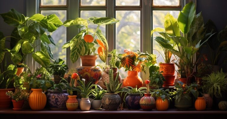 Houseplants Bathed In Sunlight