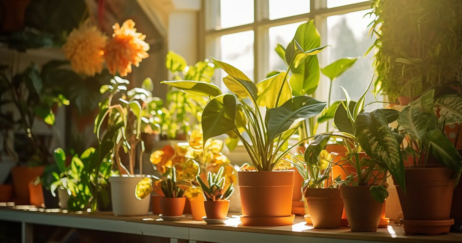 Houseplants Thriving in a Sunlit Environment