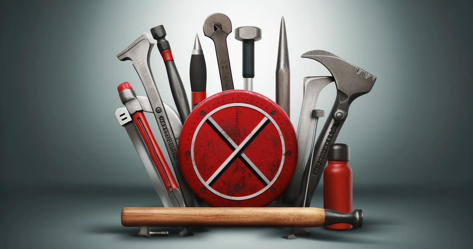 Incorrect Hand Tool Safety Rule Illustration