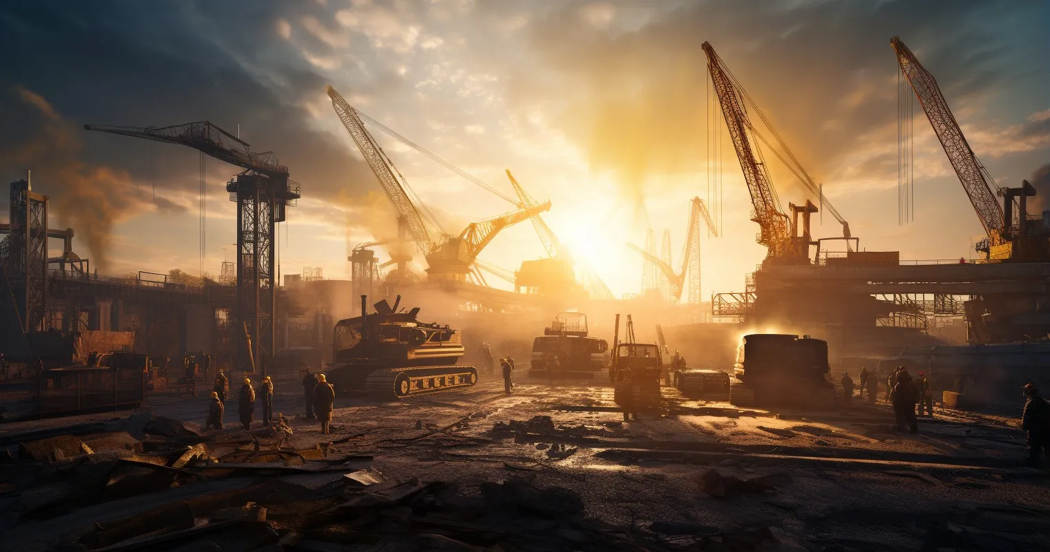 Industrial Construction Scene