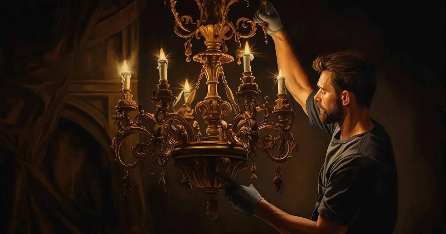 Installing a new chandelier