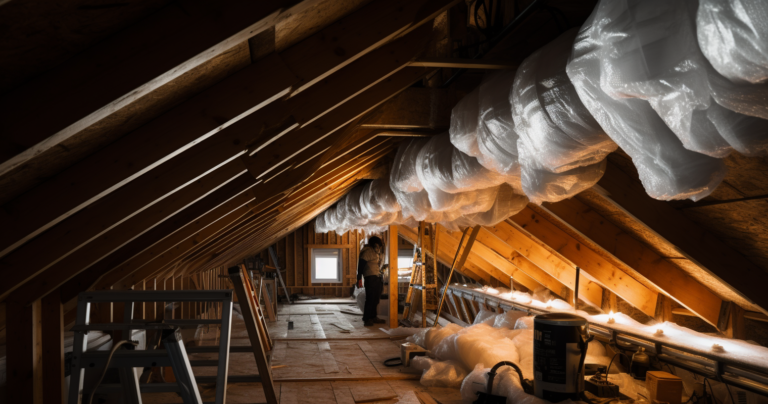 Insulated Wiring in Attic