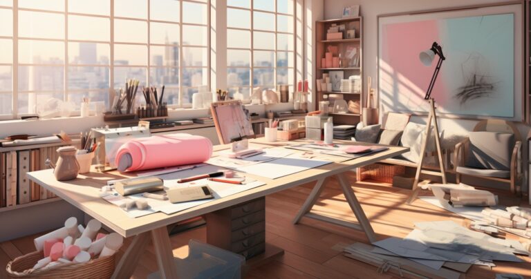 Interior Designer's Creative Workspace
