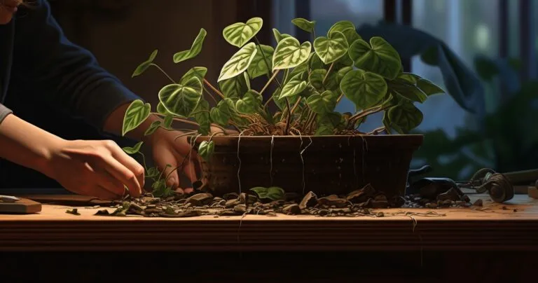Ivy Houseplants Transplantation Process