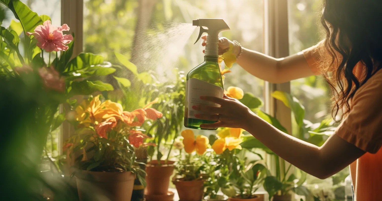 Joyful Houseplant Playdate With Pest Repellent Spritz