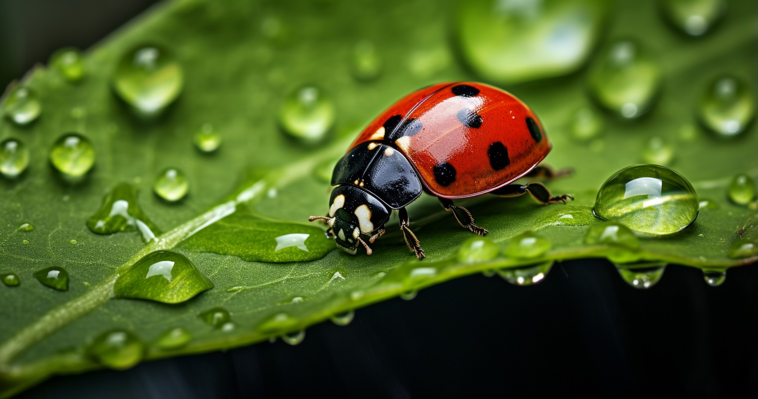 Ladybug and Thrips Interaction