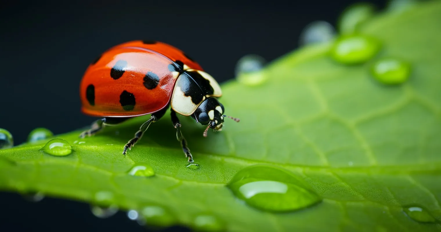 Ladybug On A Leaf