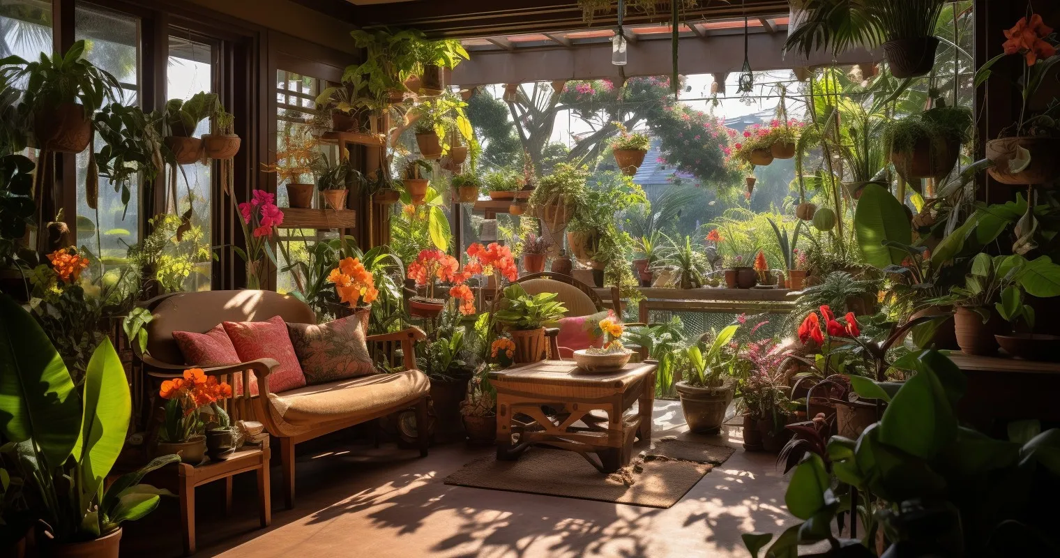 Lush Green Balcony Oasis