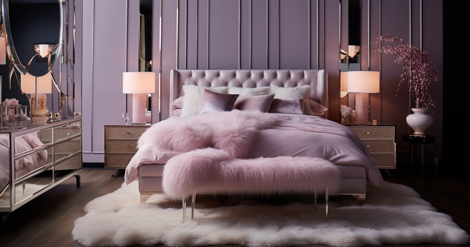 Luxurious Bedroom Retreat with Plush Textiles