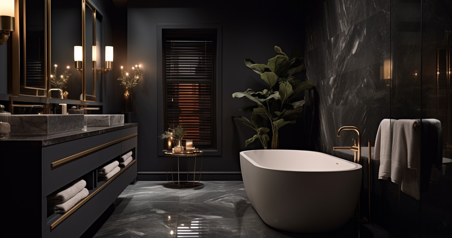 Luxurious Moody Bathroom Retreat