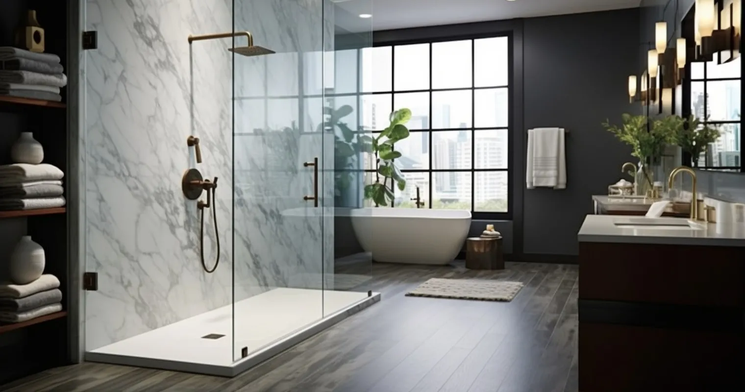 Luxurious Walk-In Shower Oasis