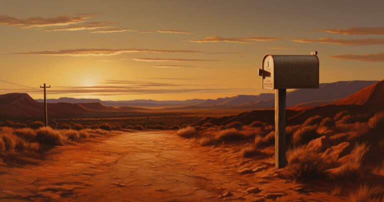 Mailbox At Sunset