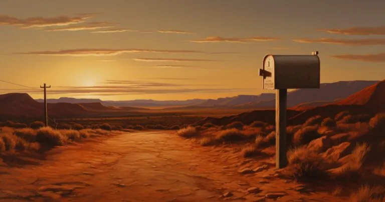 Mailbox At Sunset