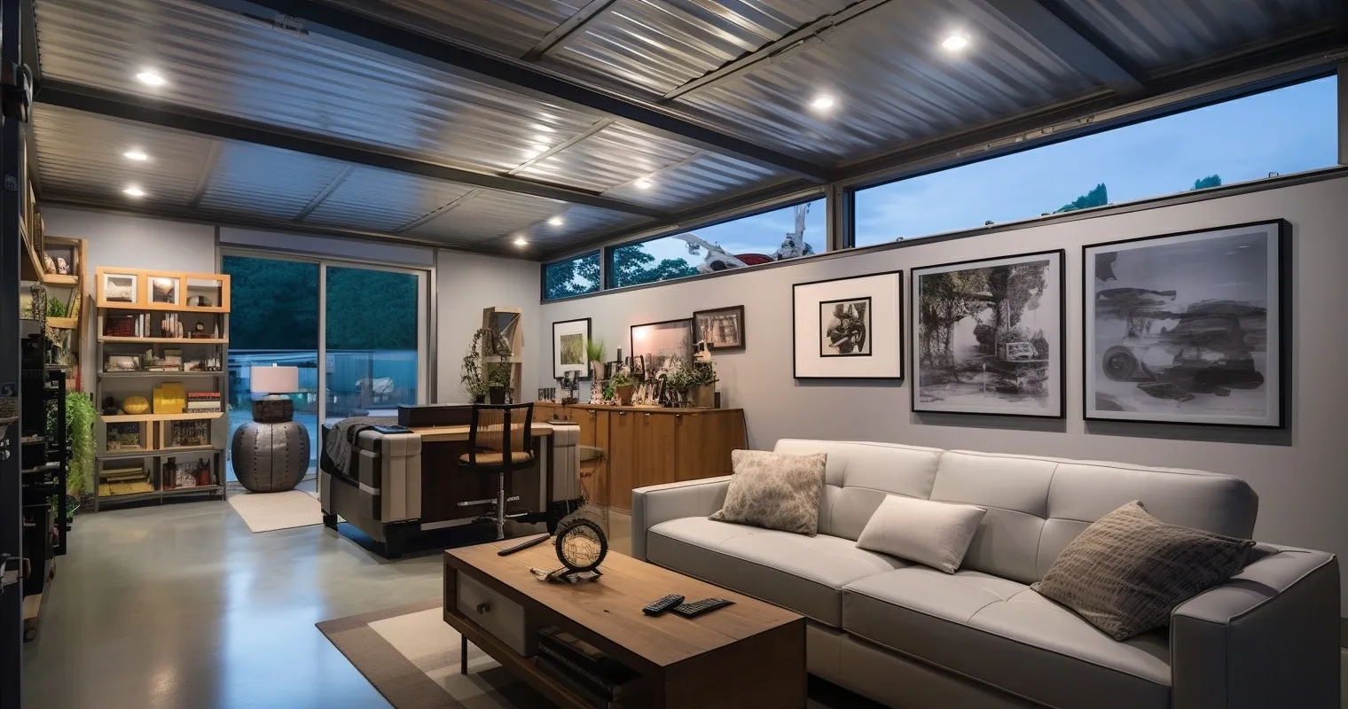 Metal Home Interior With Stylish Finishes And Flooring