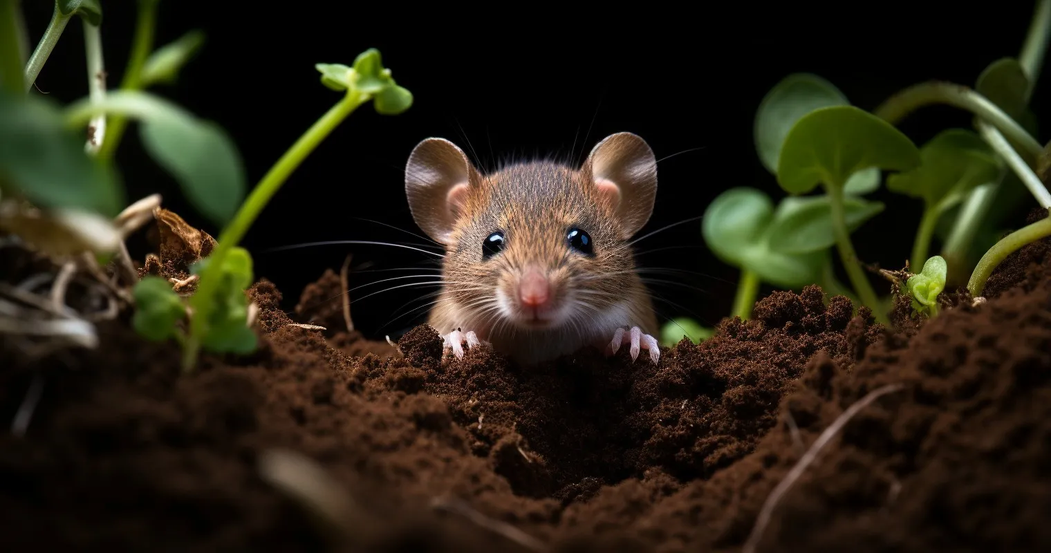 Mice Investigation - Close-Up of Burrowing